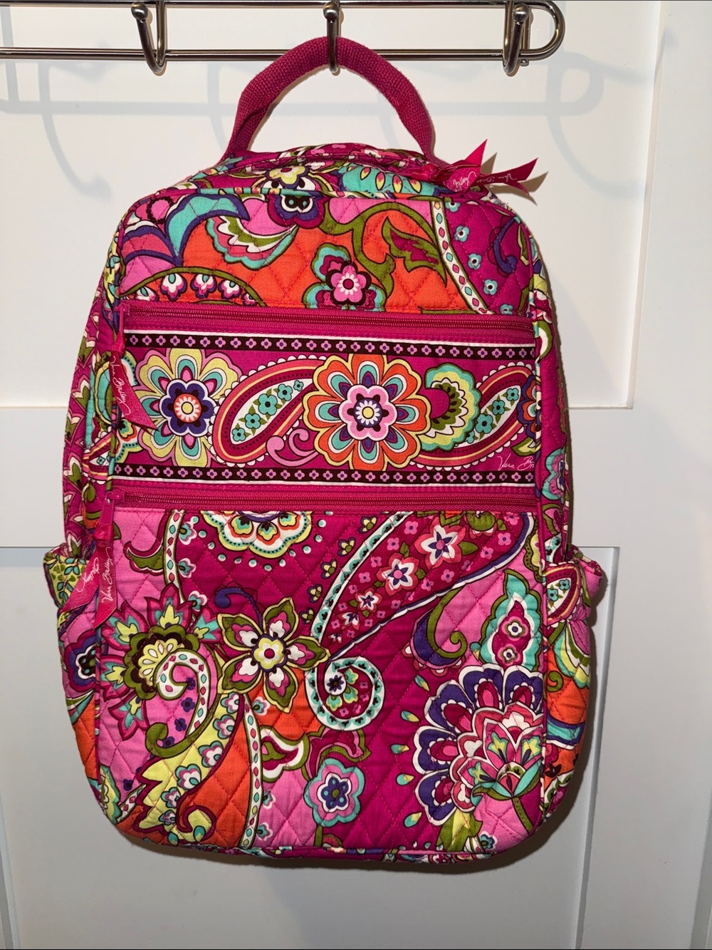 Vera Bradley Large Pink Swirls Backpack. NWOT